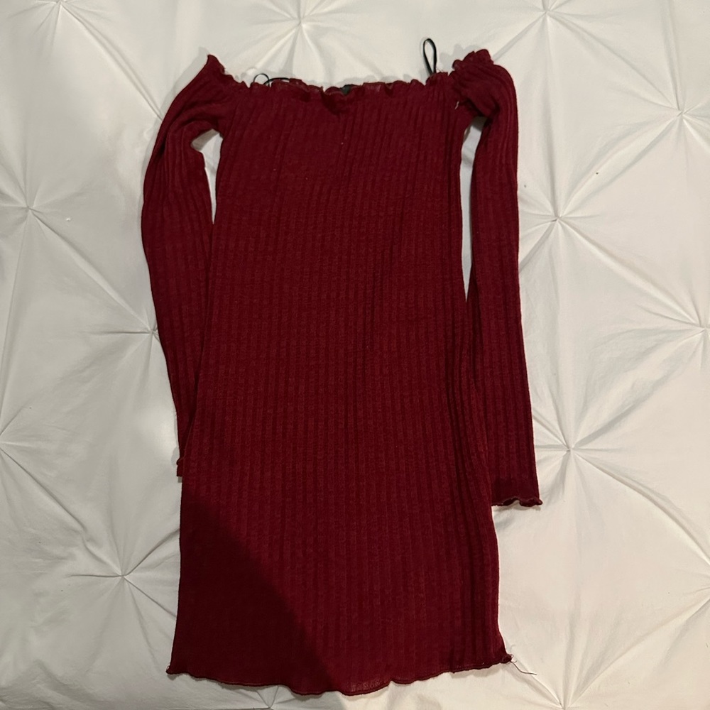 Red mini dress